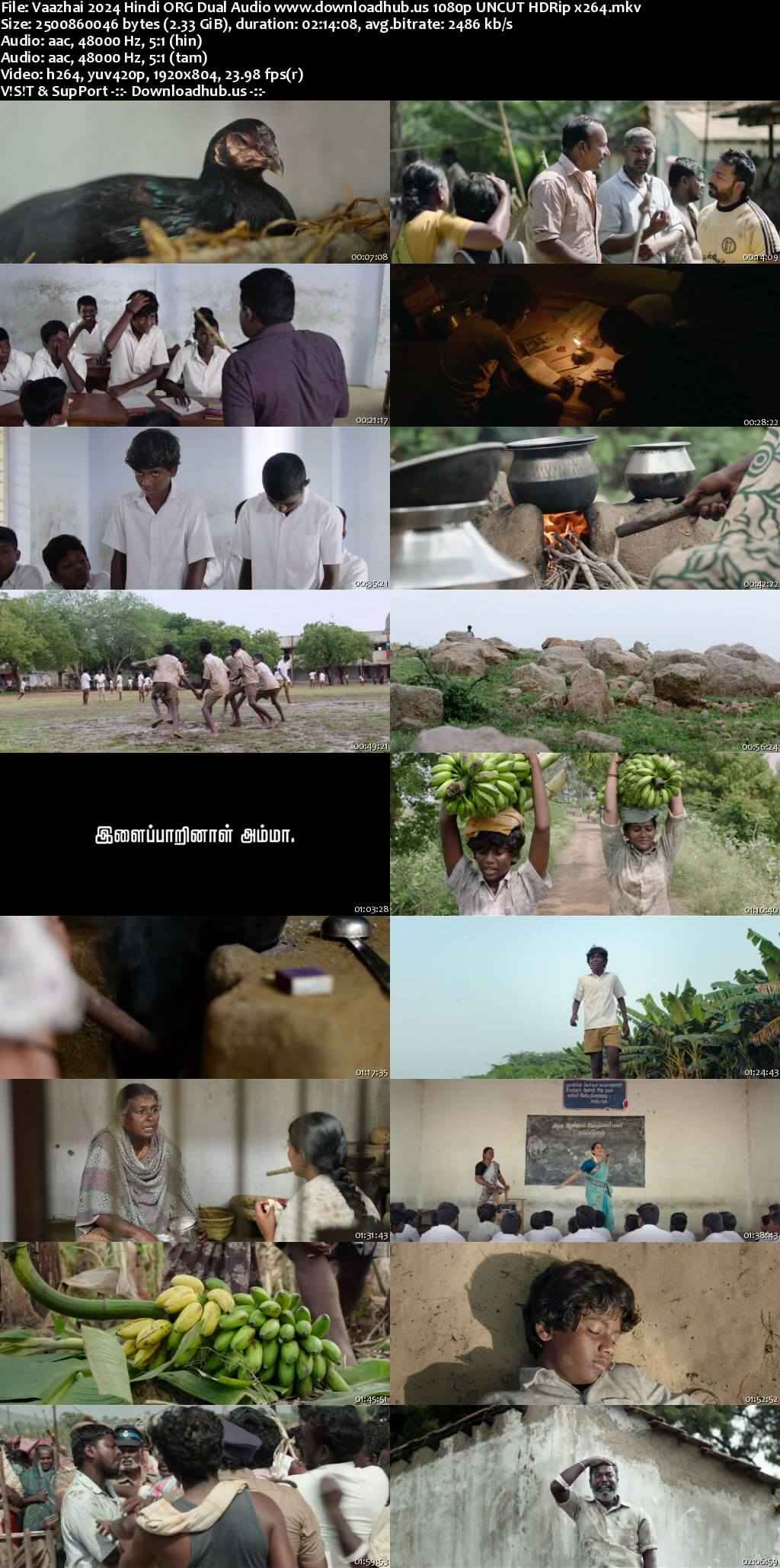 Vaazhai 2024 Hindi ORG Dual Audio Movie DD5.1 4k 1080p 720p 480p UNCUT HDRip x264 HEVC Vaazhai 2024 Hindi ORG Dual Audio Movie DD5.1 4k 1080p 720p 480p UNCUT HDRip x264 HEVC