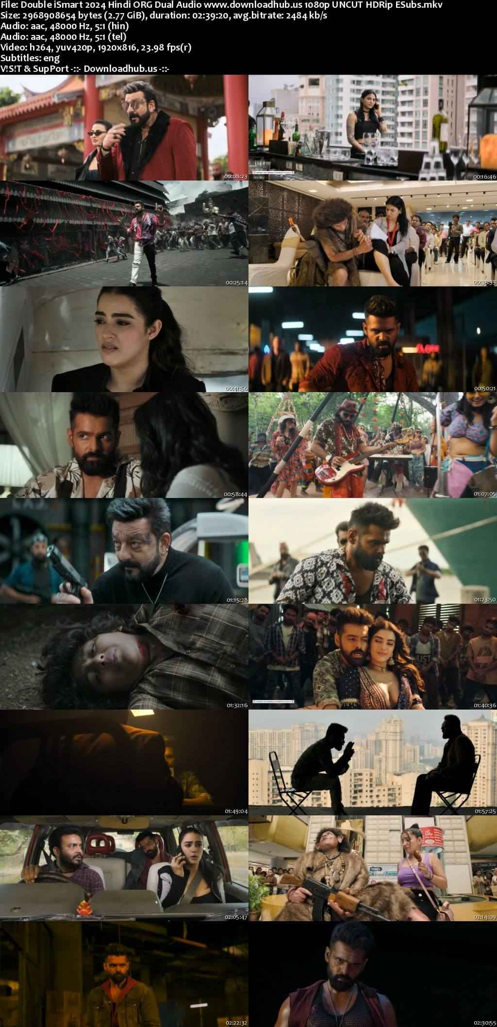 Double iSmart 2024 Hindi ORG Dual Audio Movie DD5.1 1080p 720p 480p UNCUT HDRip ESubs 10bit HEVC