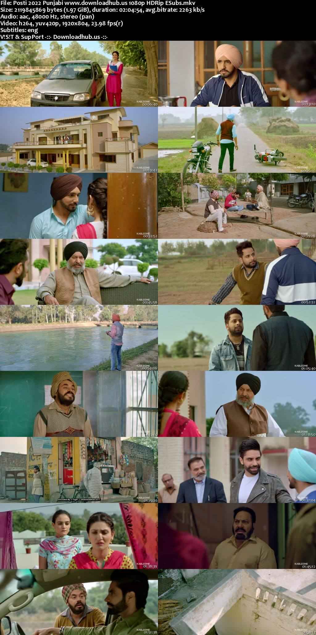 Posti 2022 Punjabi Movie DD2.0 1080p 720p 480p HDRip ESubs HEVC