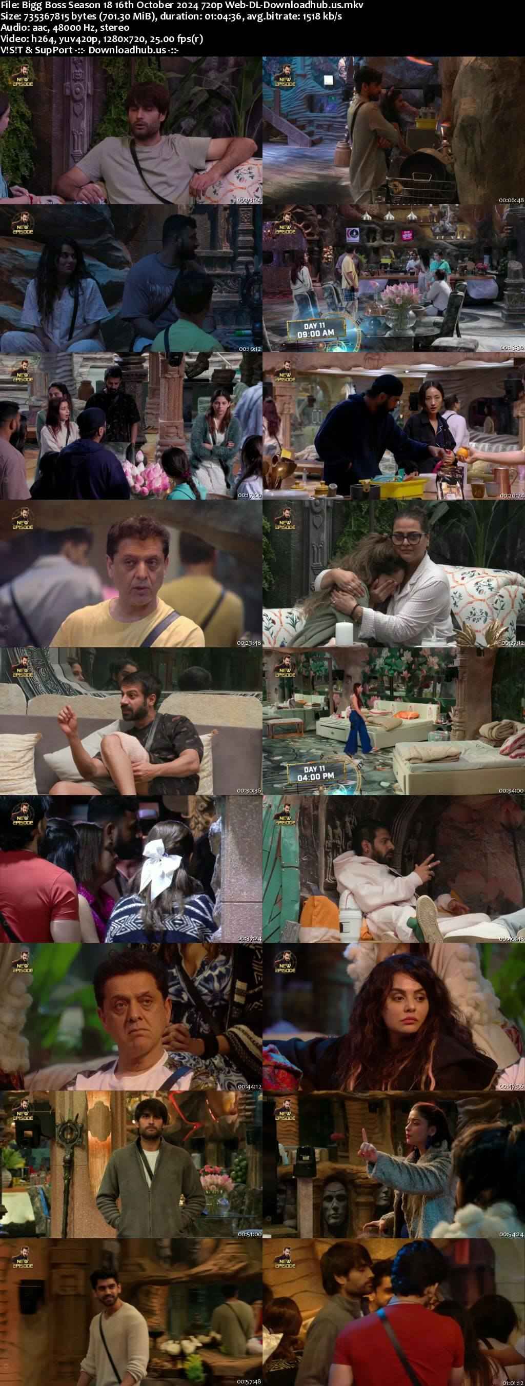 Bigg Boss Season 18 16 October 2024 Episode 11 Web-DL 720p 480p