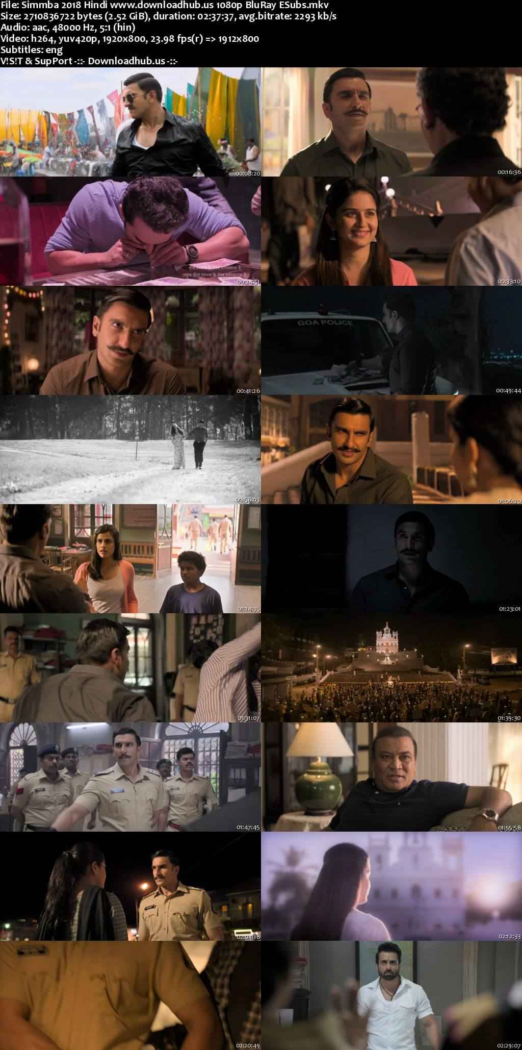 Simmba 2018 Hindi Movie DD5.1 1080p 720p 480p BluRay ESubs x264 HEVC Simmba 2018 Hindi Movie DD5.1 1080p 720p 480p BluRay ESubs x264 HEVC