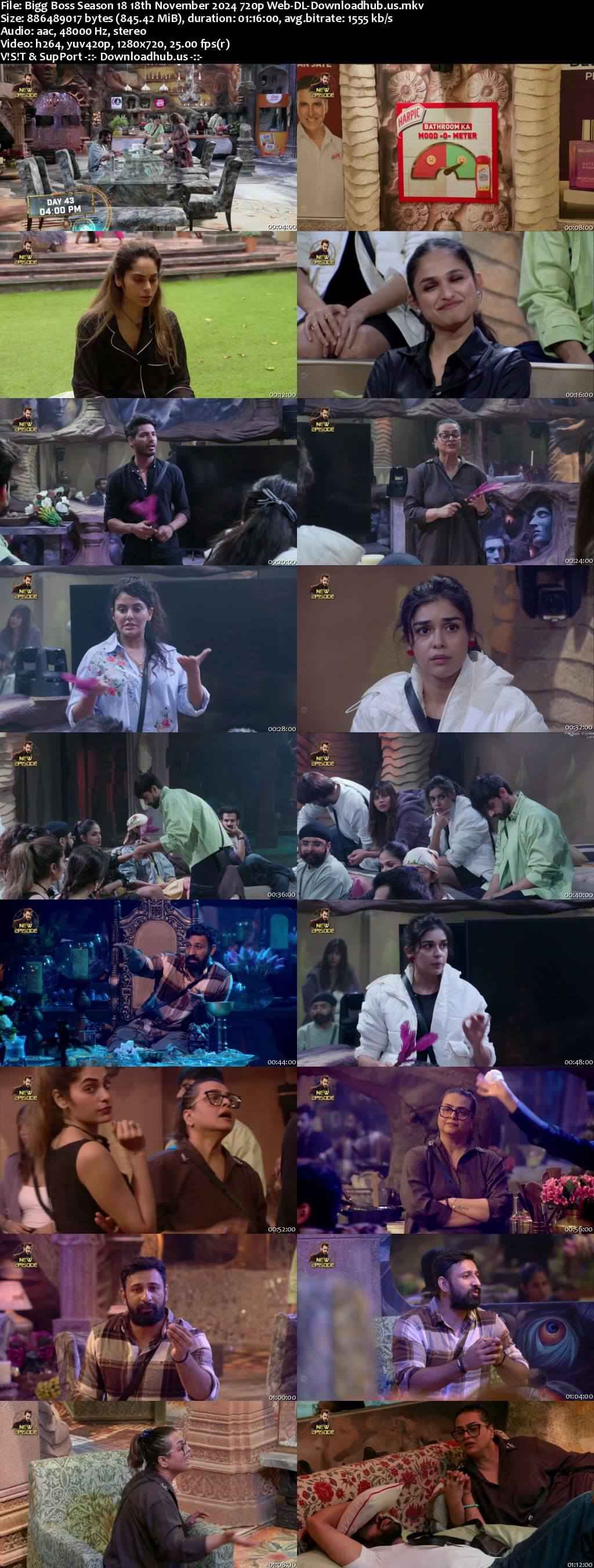 Bigg Boss Season 18 18 November 2024 Episode 44 Web-DL 720p 480p