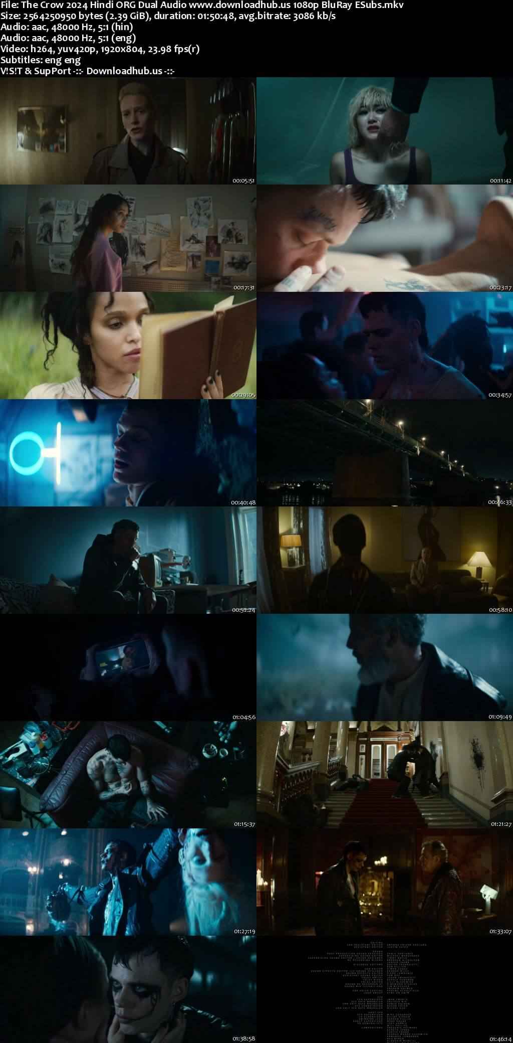 The Crow 2024 Hindi ORG Dual Audio Movie DD5.1 4k 1080p 720p 480p BluRay ESubs x264 HEVC The Crow 2024 Hindi ORG Dual Audio Movie DD5.1 4k 1080p 720p 480p BluRay ESubs x264 HEVC