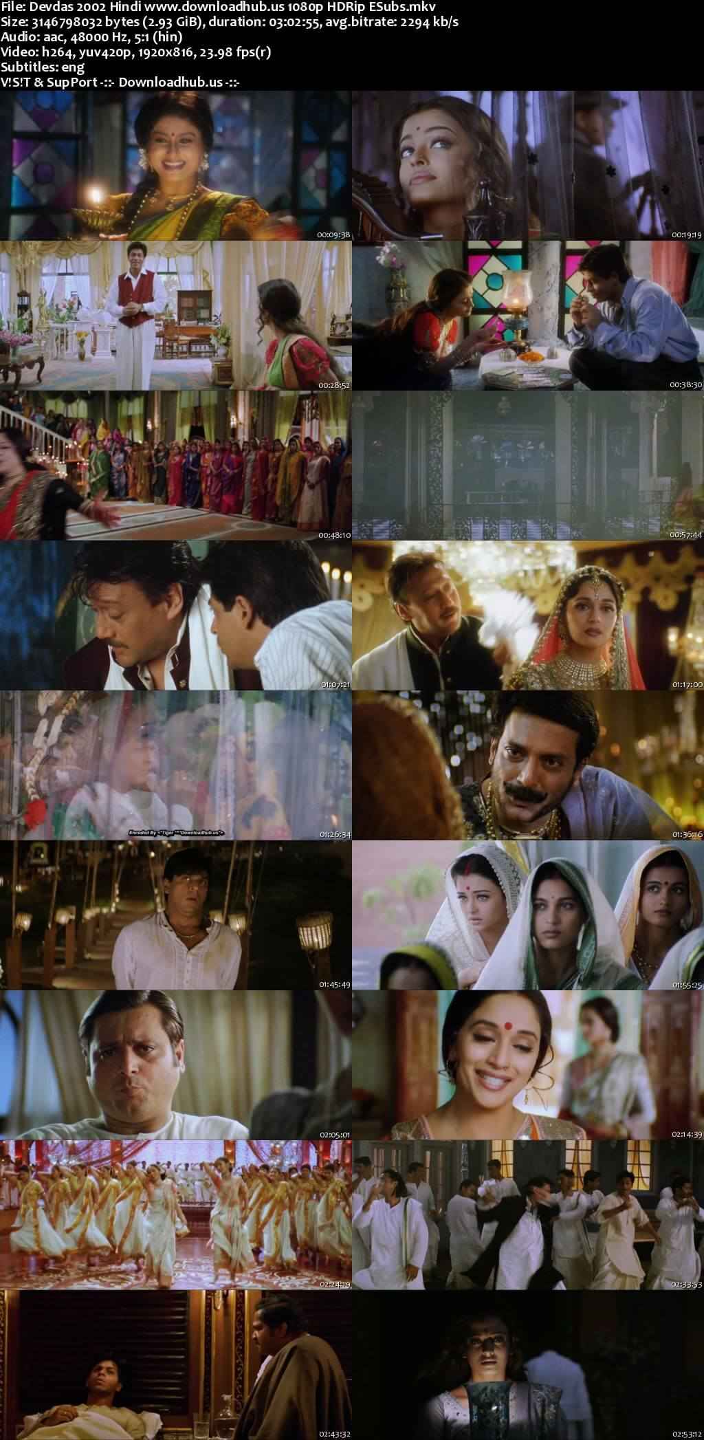 Devdas 2002 Hindi Movie DD5.1 1080p 720p 480p HDRip ESubs x264 HEVC