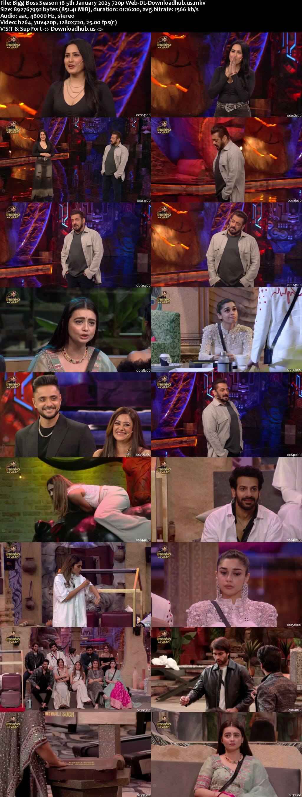 Bigg Boss Season 18 5 January 2025 Episode 92 Web-DL 720p 480p