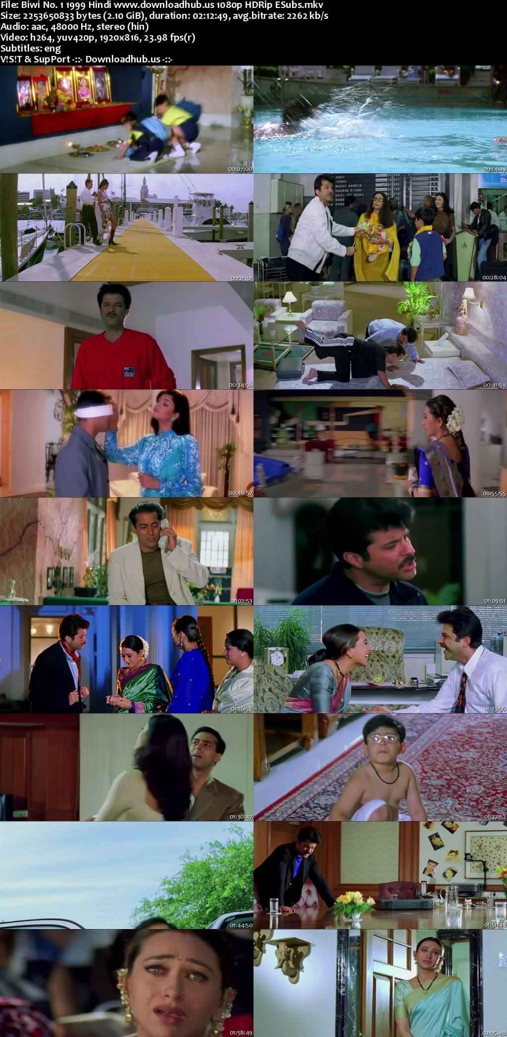 Biwi No. 1 1999 Hindi Movie DD2.0 1080p 720p 480p HDRip ESubs x264 HEVC