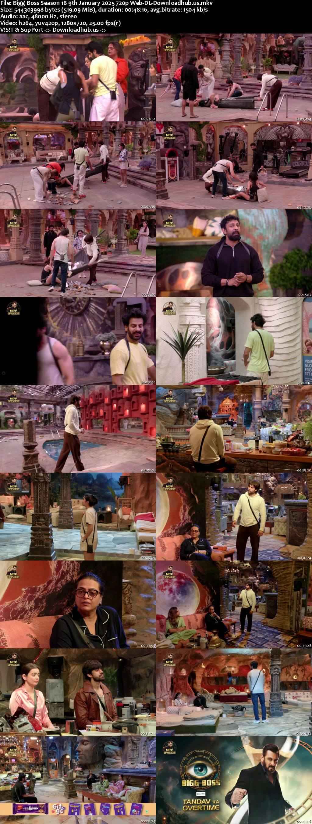 Bigg Boss Season 18 9 January 2025 Episode 96 Web-DL 720p 480p