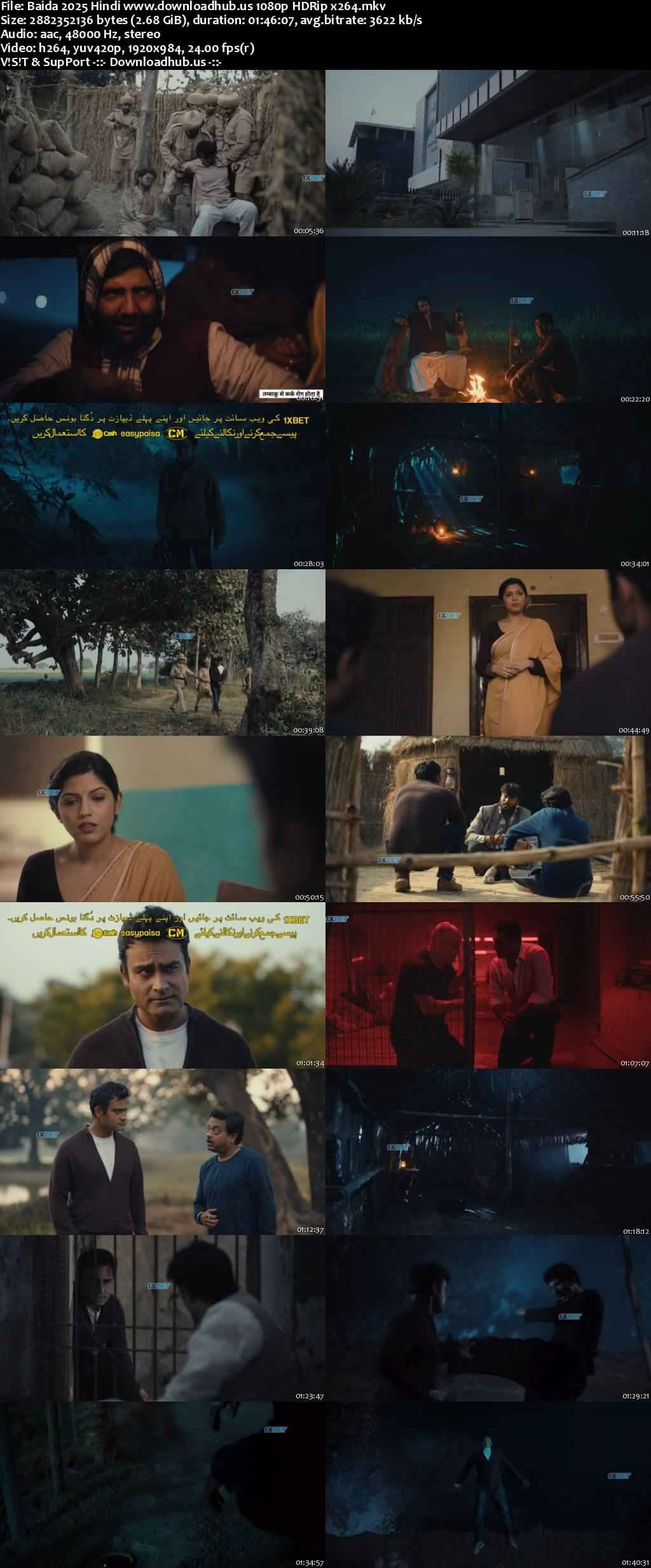 Baida 2025 Hindi Movie DD2.0 1080p 720p 480p HDRip x264 HEVC