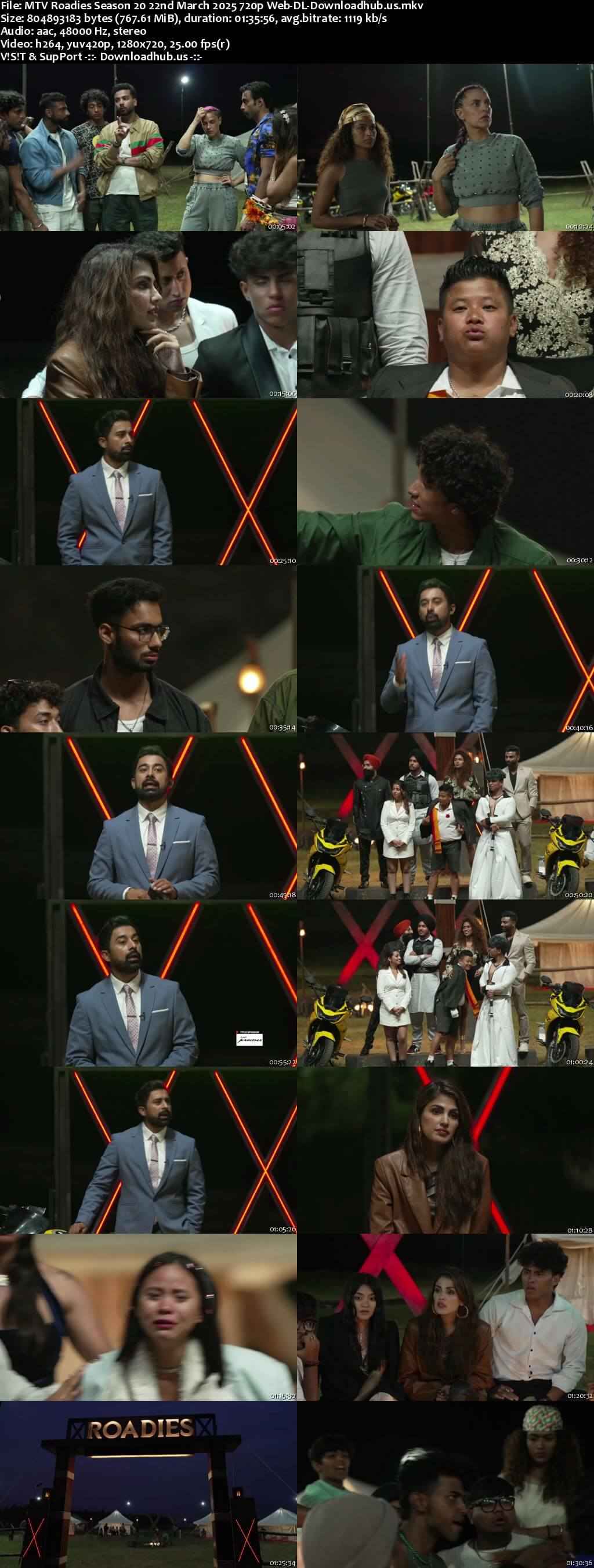 MTV Roadies Season 20 22 March 2025 Episode 21 Web-DL 720p 480p MTV Roadies Season 20 22 March 2025 Episode 21 Web-DL 720p 480p