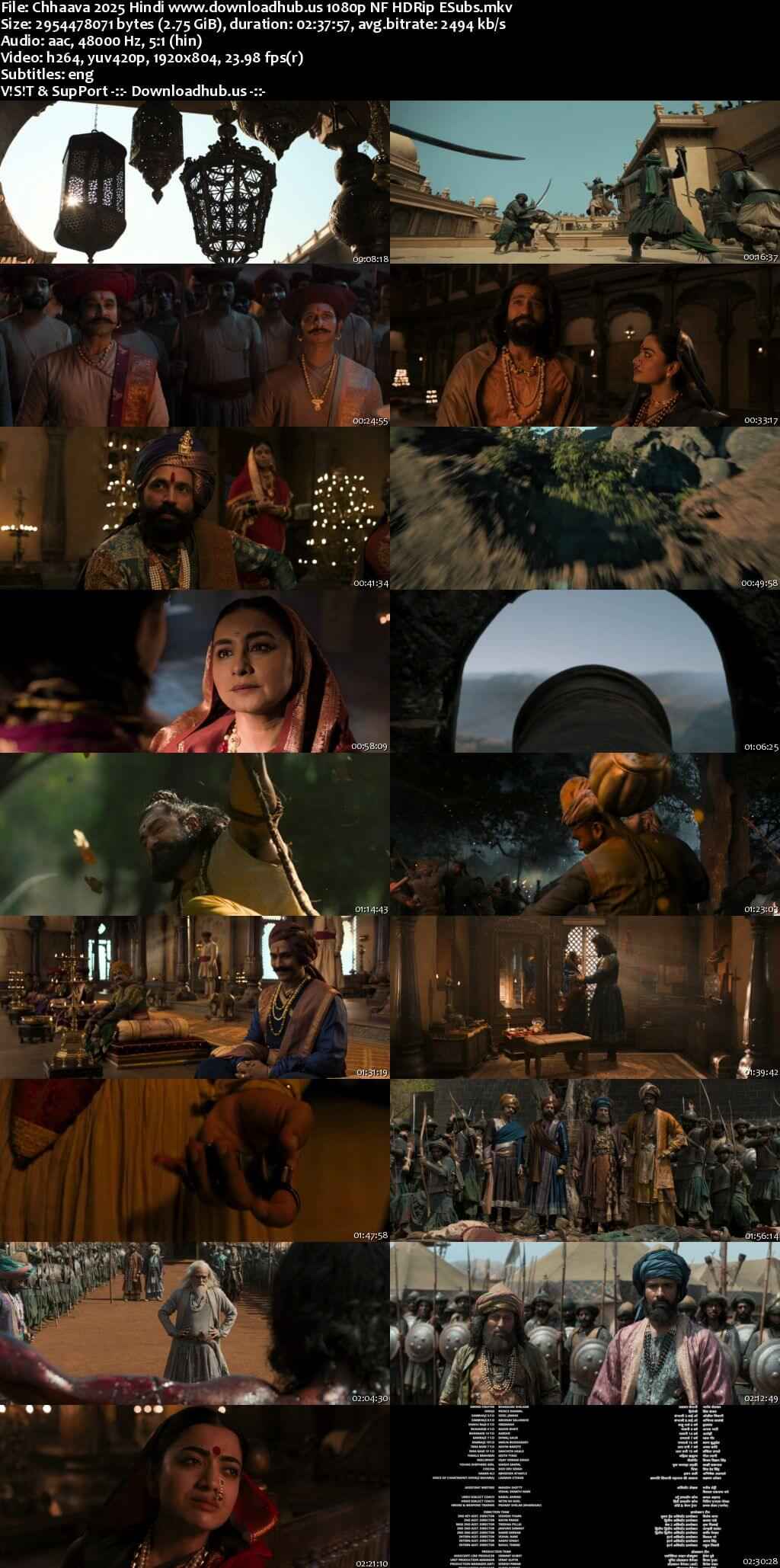 Chhaava 2025 Hindi Movie DD5.1 1080p 720p 480p HDRip HC-ESubs x264 HEVC Chhaava 2025 Hindi Movie DD5.1 1080p 720p 480p HDRip HC-ESubs x264 HEVC