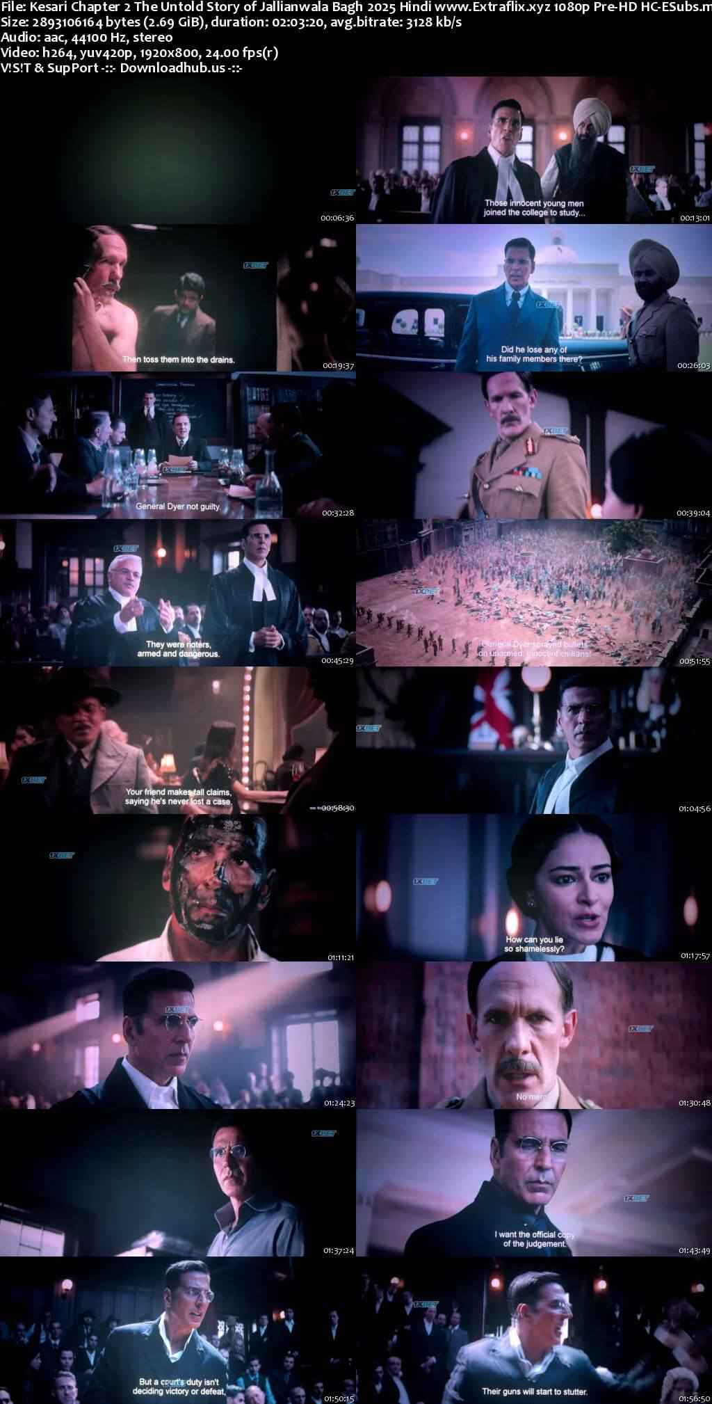 Kesari Chapter 2 The Untold Story of Jallianwala Bagh 2025 Hindi Movie 1080p 720p 480p HDTC HC-ESubs x264 HEVC