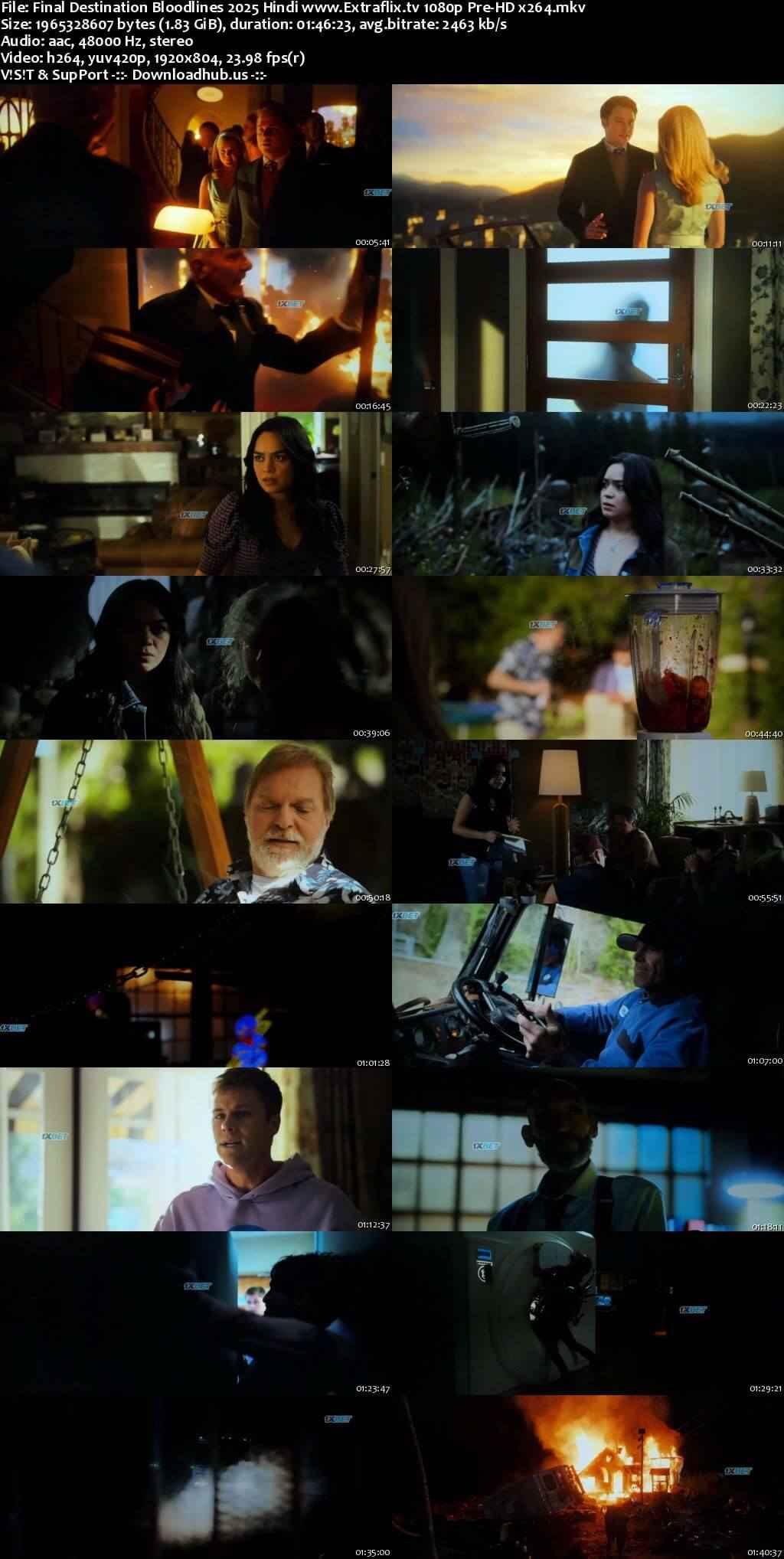 Final Destination Bloodlines 2025 Hindi Movie 1080p 720p 480p Pre-HD x264 HEVC