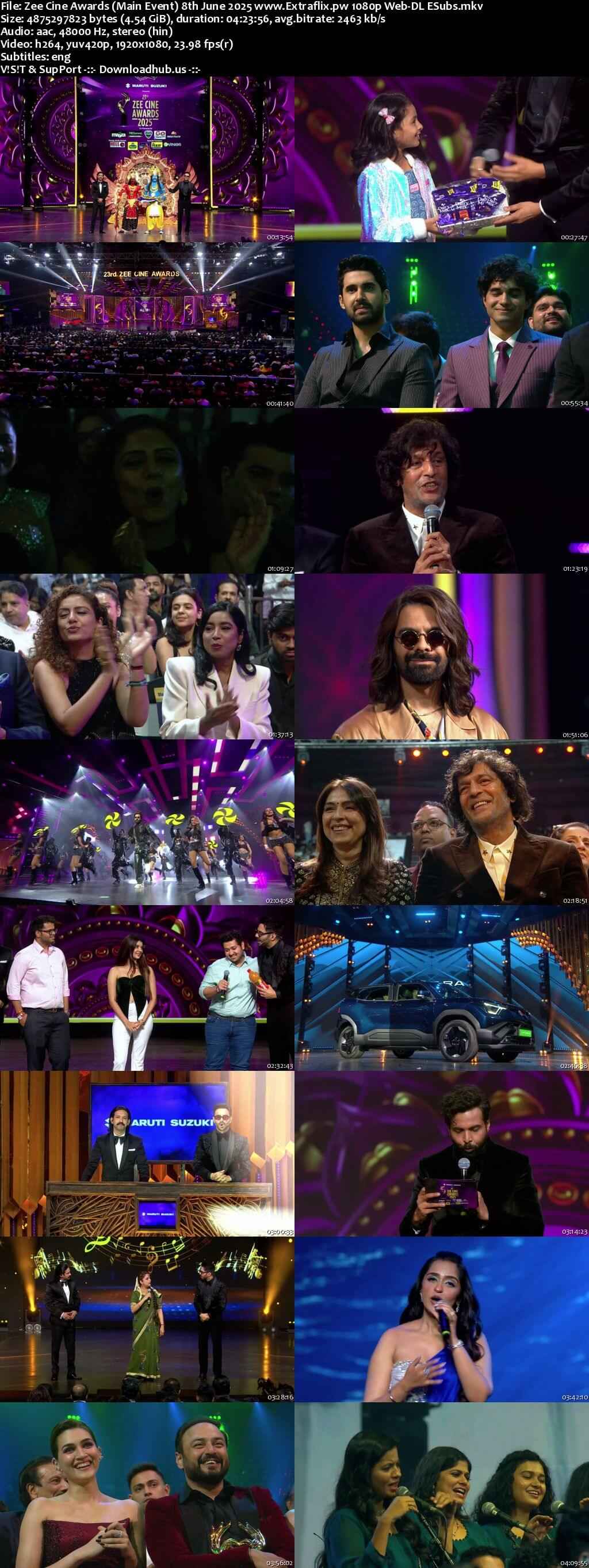 Zee Cine Awards (Main Event) 8th June 2025 1080p 720p 480p Web-DL ESubs