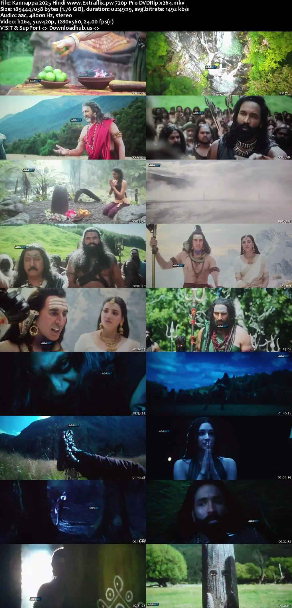 Kannappa 2025 Hindi Movie 1080p 720p 480p Pre-DVDRip x264 Kannappa 2025 Hindi Movie 1080p 720p 480p Pre-DVDRip x264