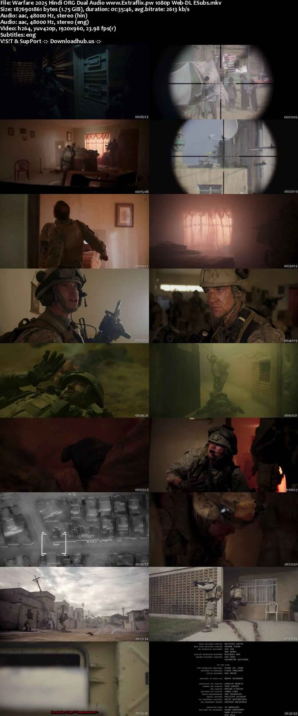 Warfare 2025 Hindi ORG Dual Audio Movie DD2.0 4k 1080p 720p 480p Web-DL ESubs x264 HEVC