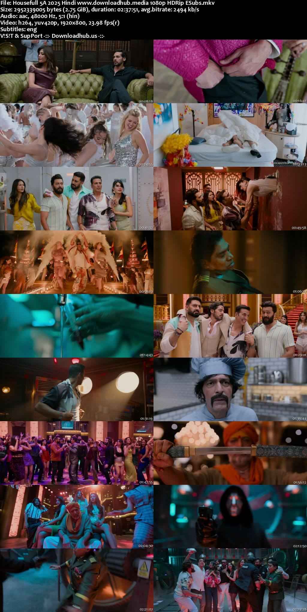 Housefull 5A 2025 Hindi Movie DD2.0 1080p 720p 480p HDRip x264 HEVC