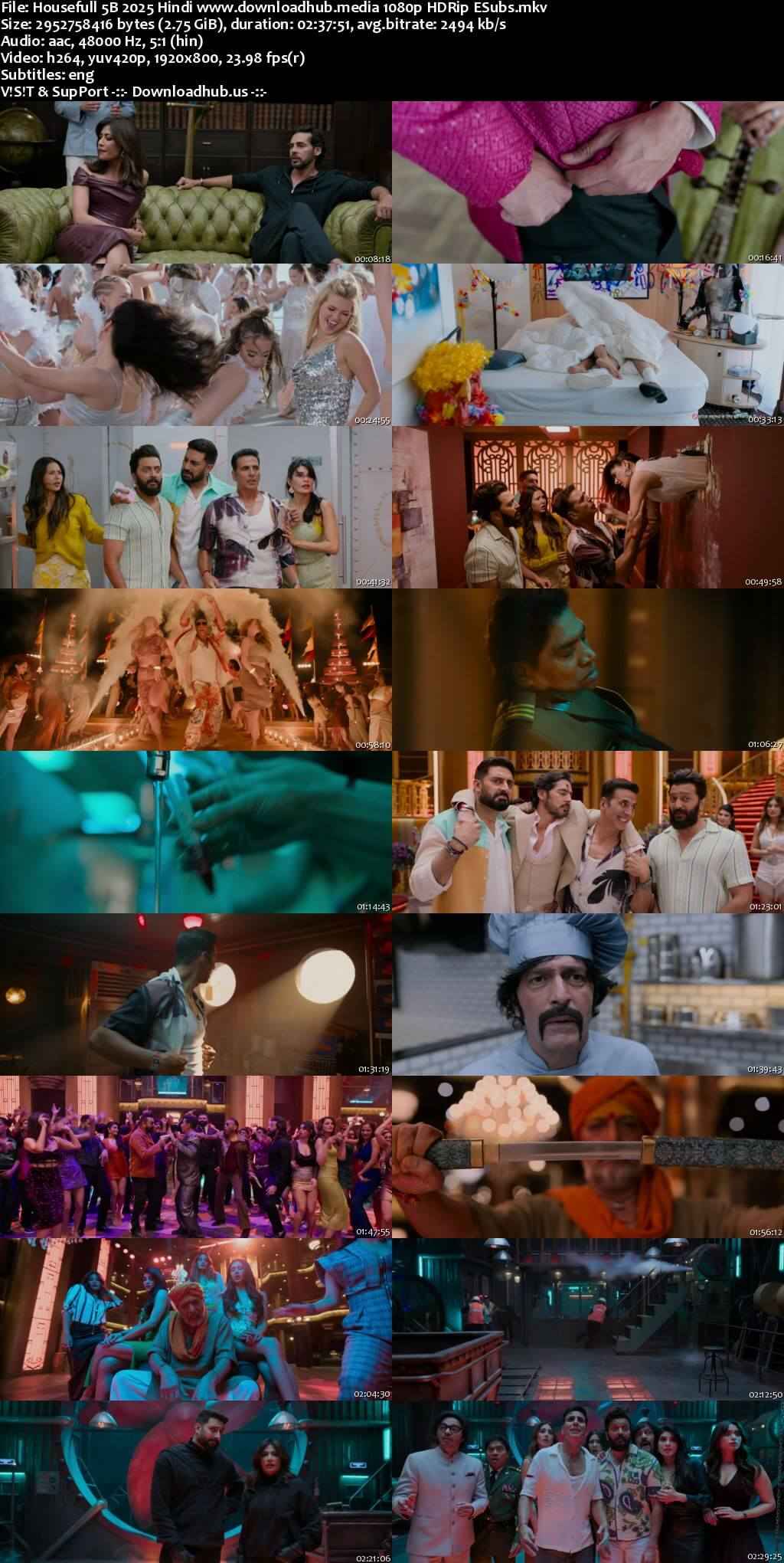 Housefull 5B 2025 Hindi Movie DD5.1 4k 1080p 720p 480p HDRip ESubs x264 HEVC