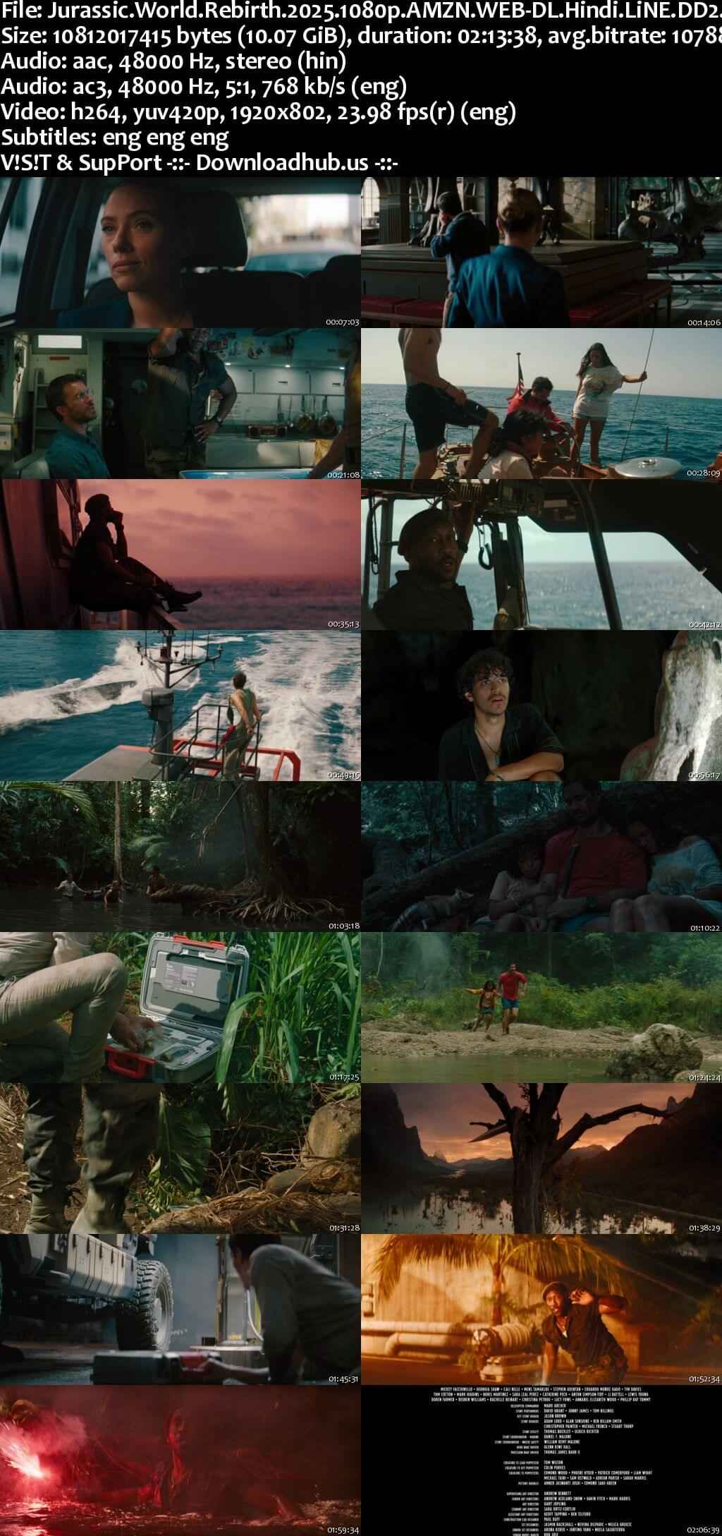 Jurassic World Rebirth 2025 Hindi (Clean) Dual Audio Movie DD2.0 4k 1080p 720p 480p Web-DL ESubs x264 HEVC
