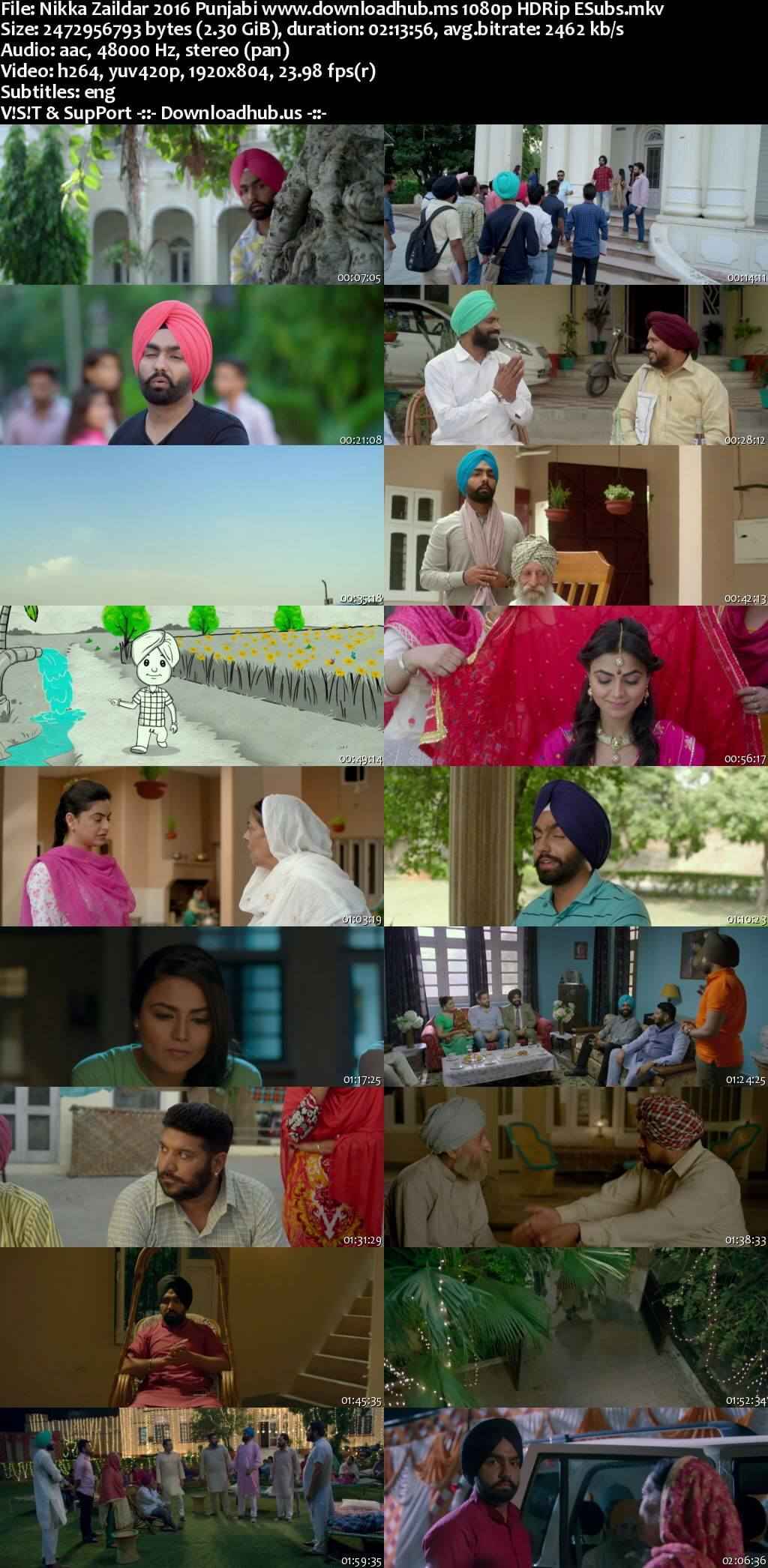 Nikka Zaildar 2016 Punjabi Movie DD2.0 1080p 720p 480p HDRip ESubs x264 HEVC