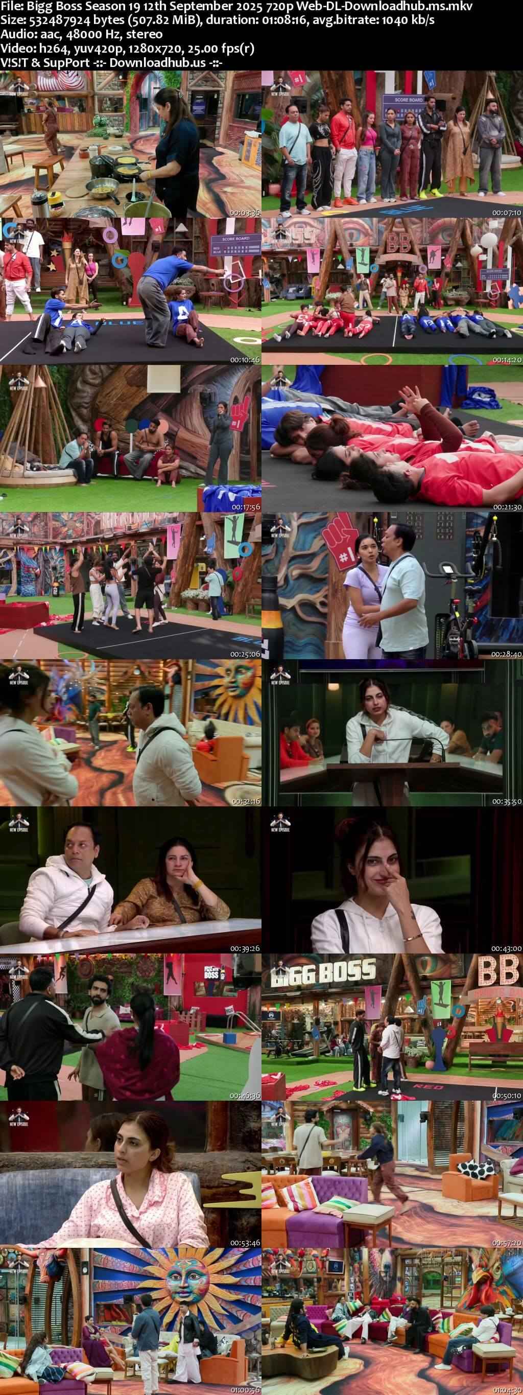 Bigg Boss Season 19 12 September 2025 Episode 20 Web-DL 720p 480p
