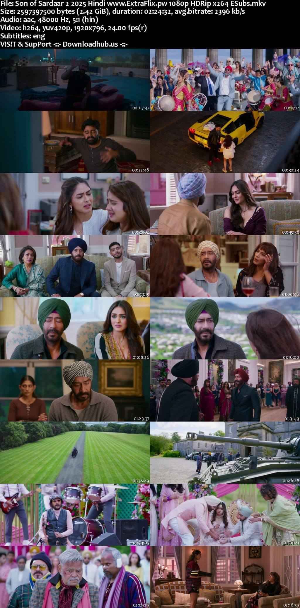 Son of Sardaar 2 2025 Hindi Movie DD5.1 4k 1080p 720p 480p HDRip ESubs x264 HEVC