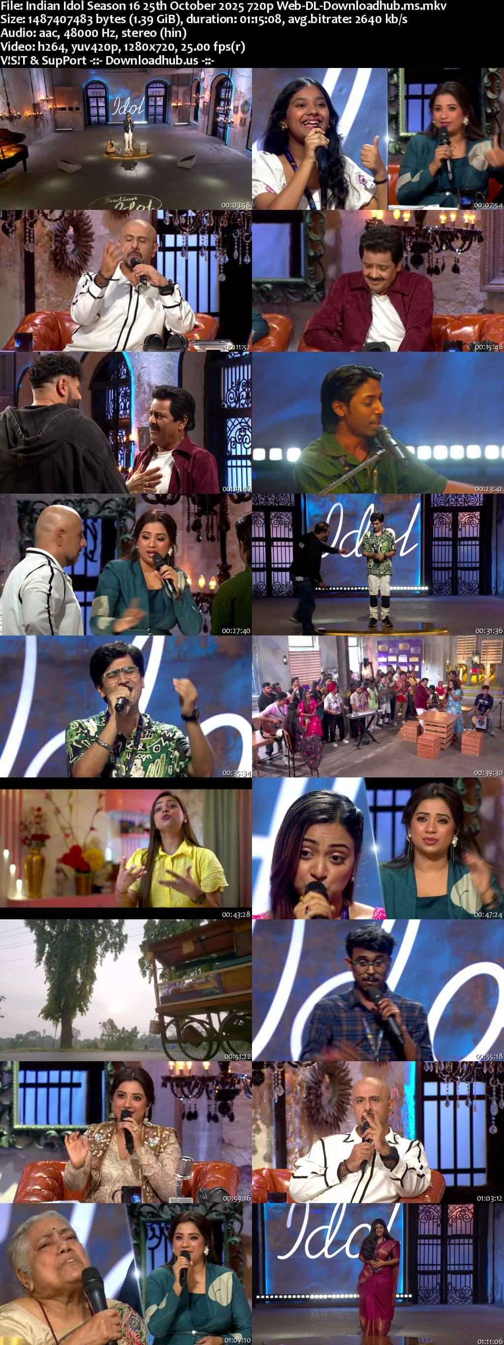 Indian Idol Season 16 25 October 2025 Episode 3 Web-DL 720p 480p