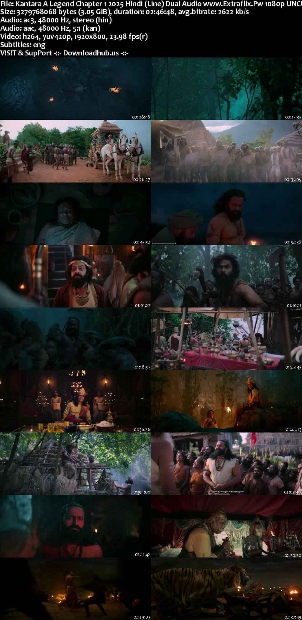 Kantara A Legend: Chapter 1 2025 Hindi (Line) Dual Audio Movie DD2.0 4k 1080p 720p 480p UNCUT HDRip ESubs HEVC
