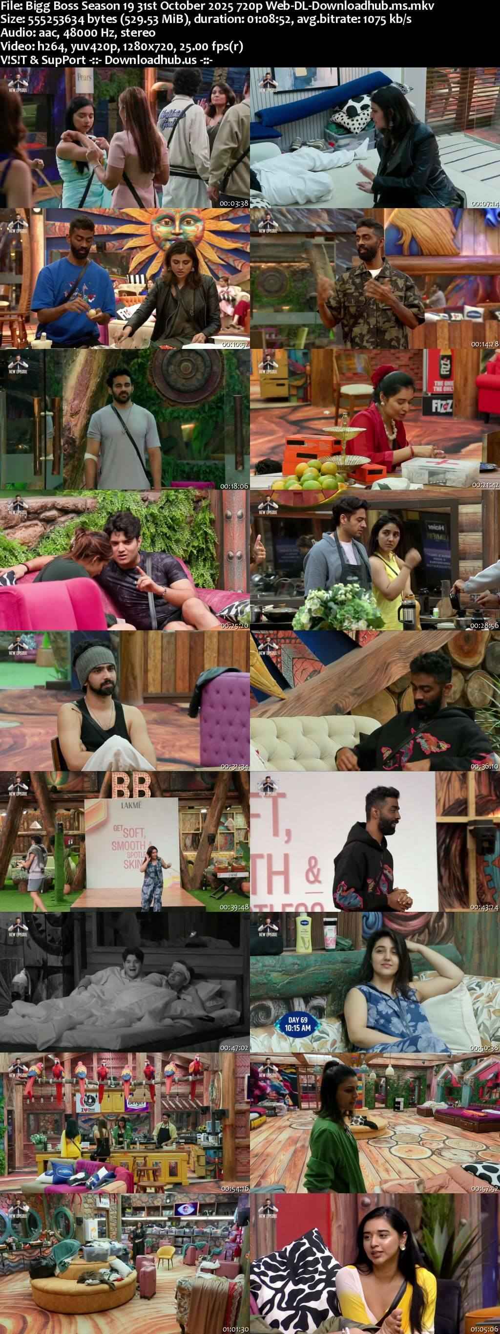 Bigg Boss Season 19 31 October 2025 Episode 69 Web-DL 720p 480p