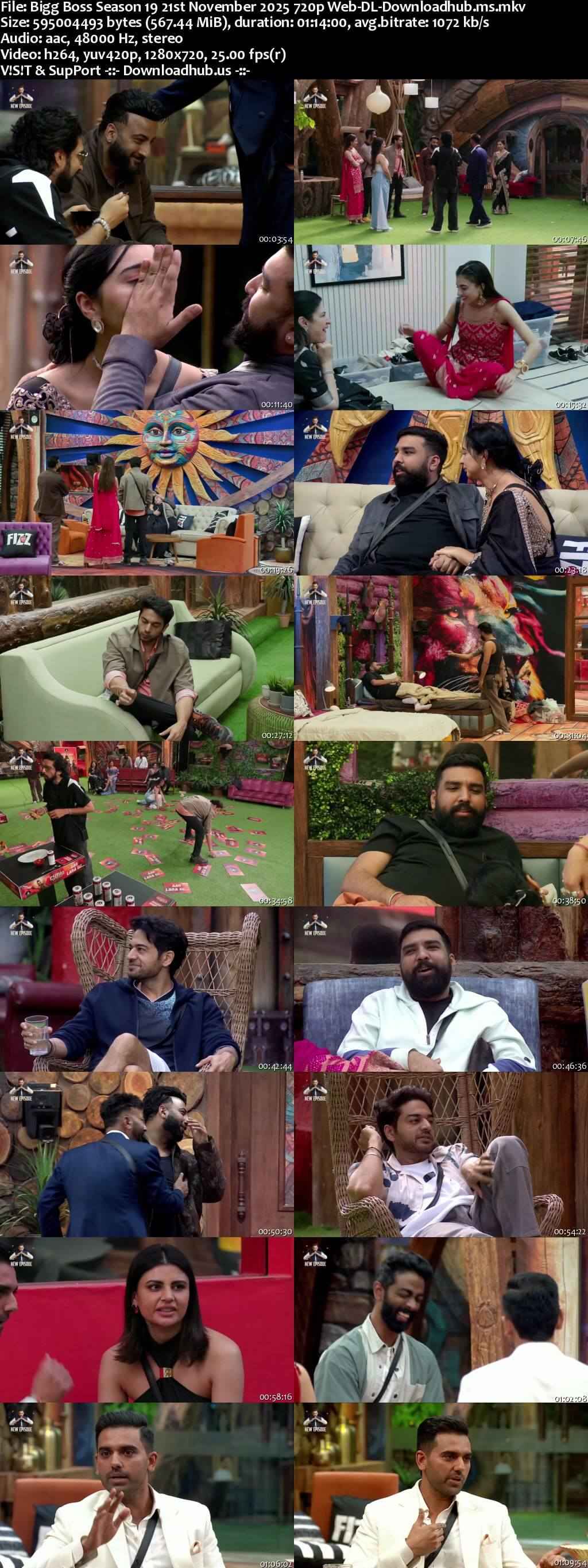 Bigg Boss Season 19 21 November 2025 Episode 90 Web-DL 720p 480p