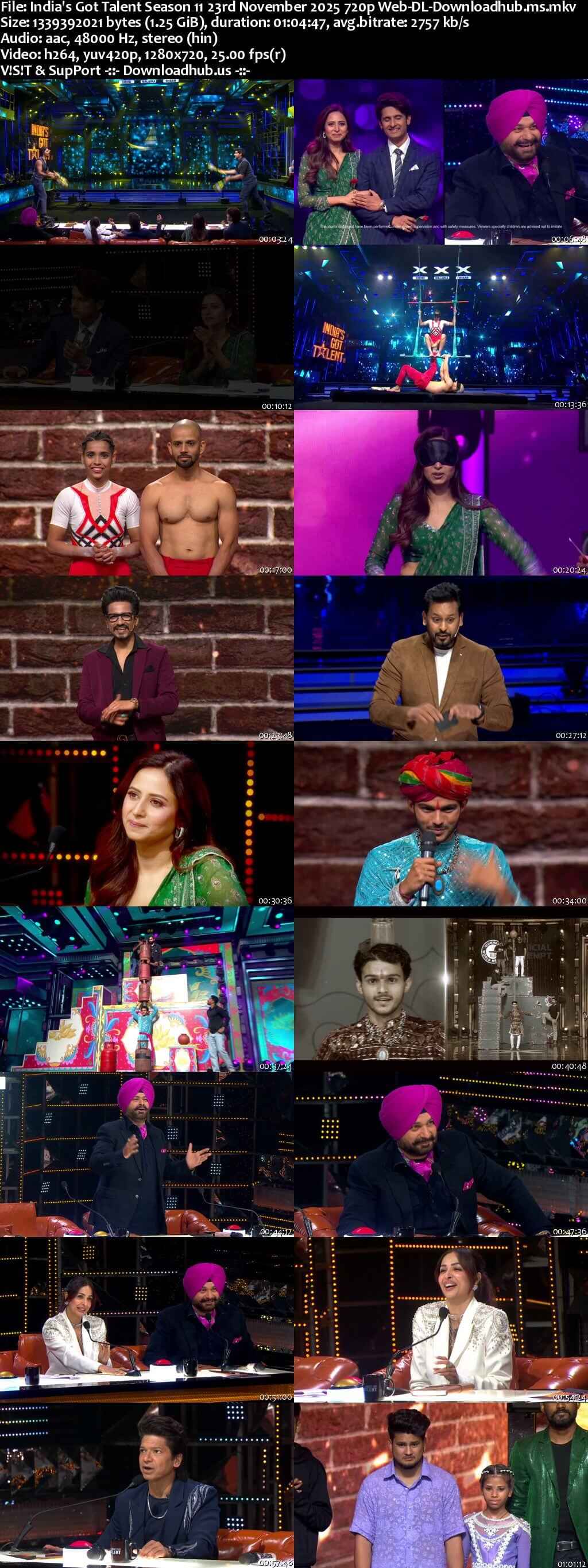 India's Got Talent Season 11 23 November 2025 Episode 16 Web-DL 720p 480p