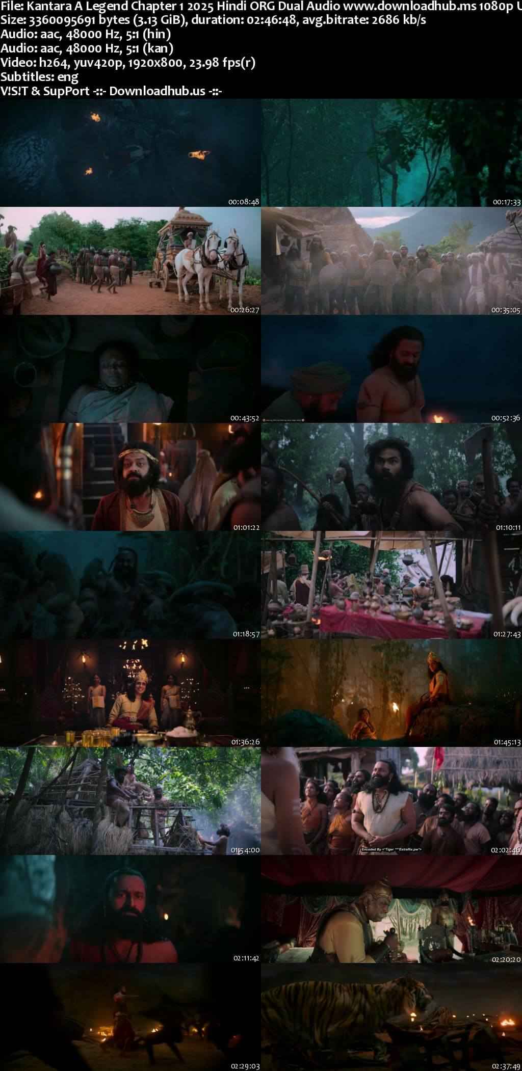 Kantara A Legend: Chapter 1 2025 Hindi ORG Dual Audio Movie DD5.1 4k 1080p 720p 480p UNCUT HDRip ESubs HEVC