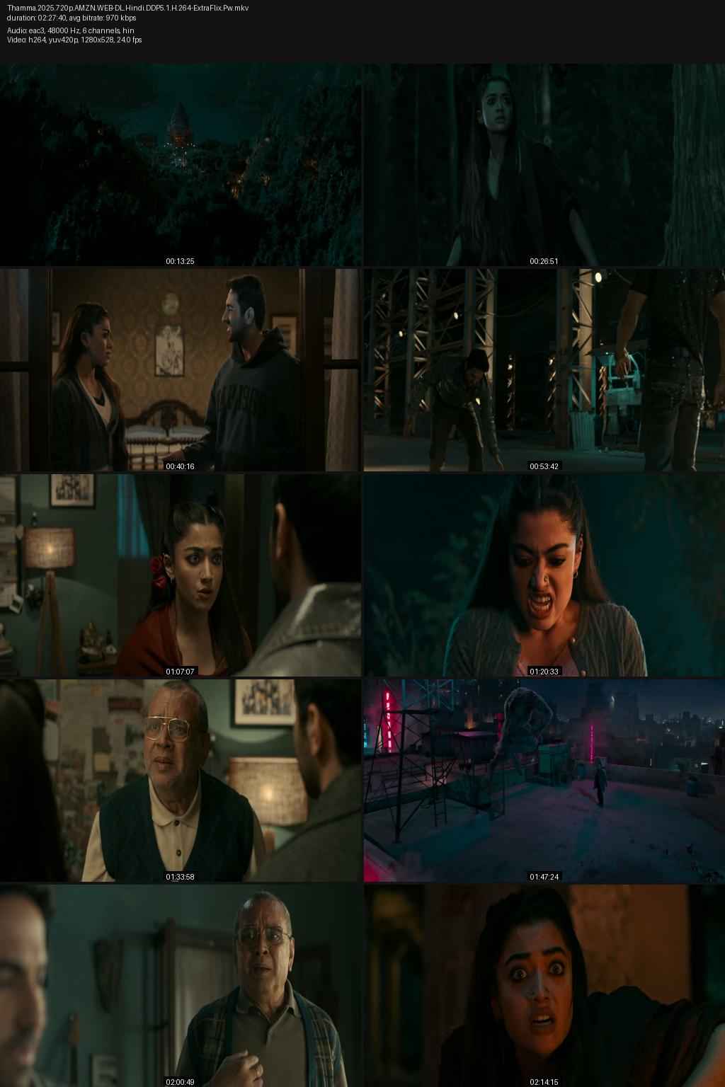 Thamma 2025 Hindi ORG Dual Audio Movie DD5.1 4k 1080p 720p 480p UNCUT HDRip ESubs x264 HEVC