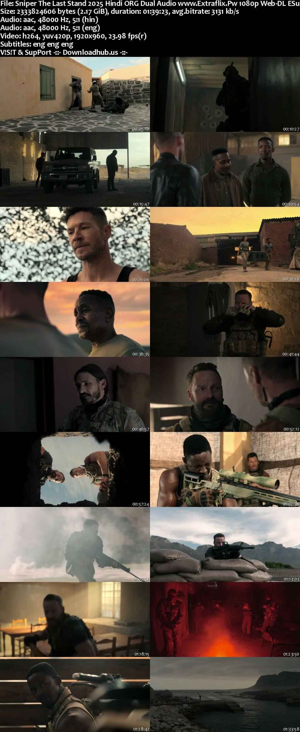 Sniper The Last Stand 2025 Hindi ORG Dual Audio Movie DD5.1 4k 1080p 720p 480p Web-DL ESubs x264 HEVC Sniper The Last Stand 2025 Hindi ORG Dual Audio Movie DD5.1 4k 1080p 720p 480p Web-DL ESubs x264 HEVC