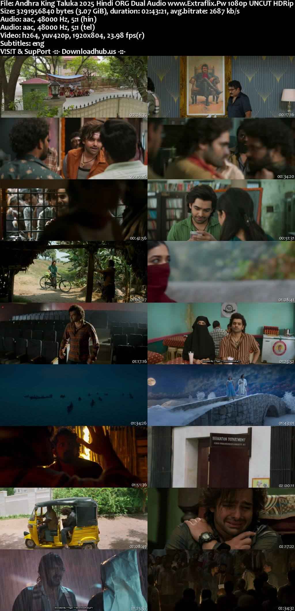 Andhra King Taluka 2025 Hindi ORG Dual Audio Movie DD5.1 4k 1080p 720p 480p UNCUT HDRip ESubs x264 HEVC