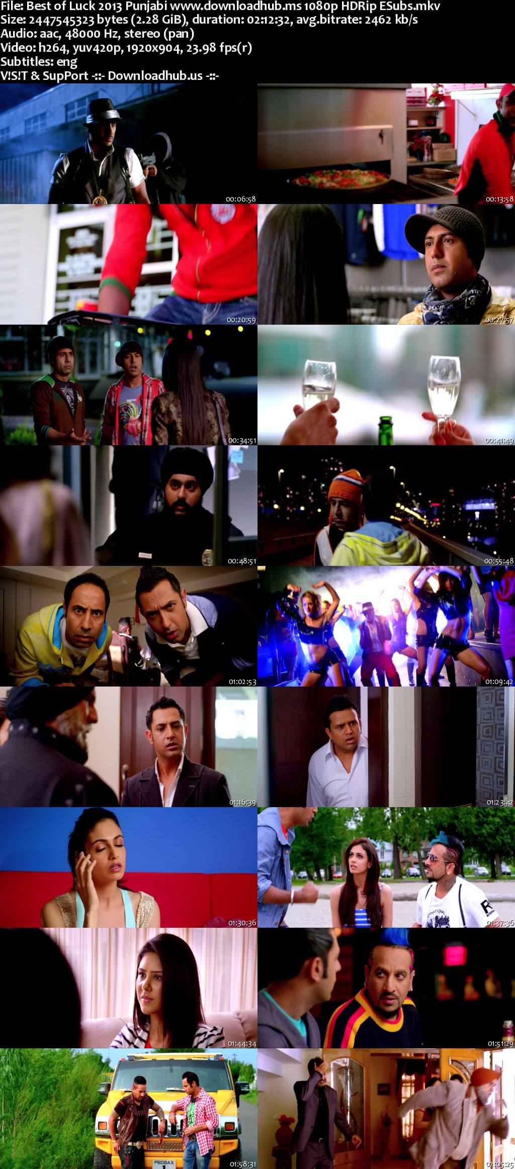 Best of Luck 2013 Punjabi Movie DD2.0 1080p 720p 480p HDRip ESubs x264 HEVC