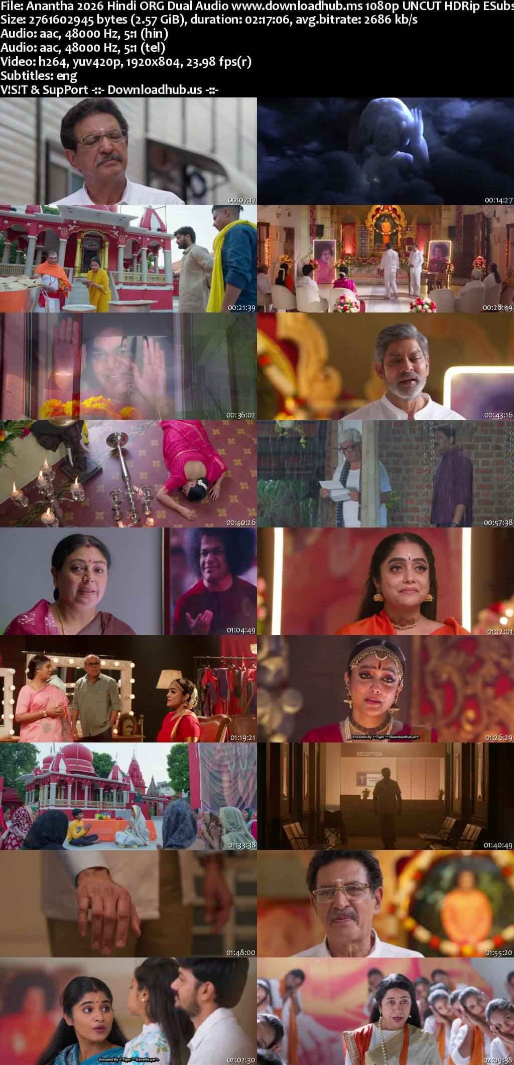 Anantha 2026 Hindi ORG Dual Audio Movie DD5.1 4k 1080p 720p 480p UNCUT HDRip ESubs x264 HEVC