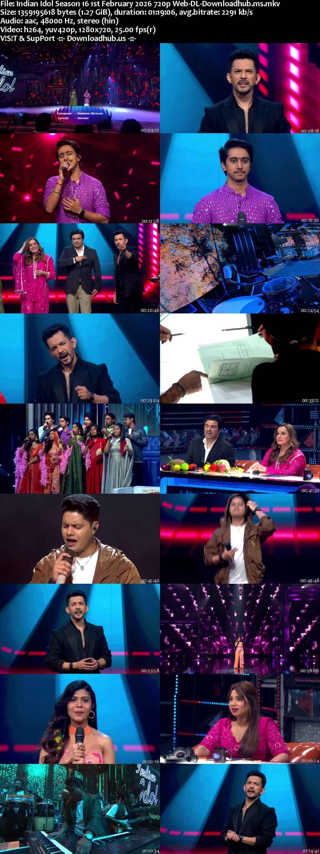 Indian Idol Season 16 1 February 2026 Episode 33 Web-DL 720p 480p
