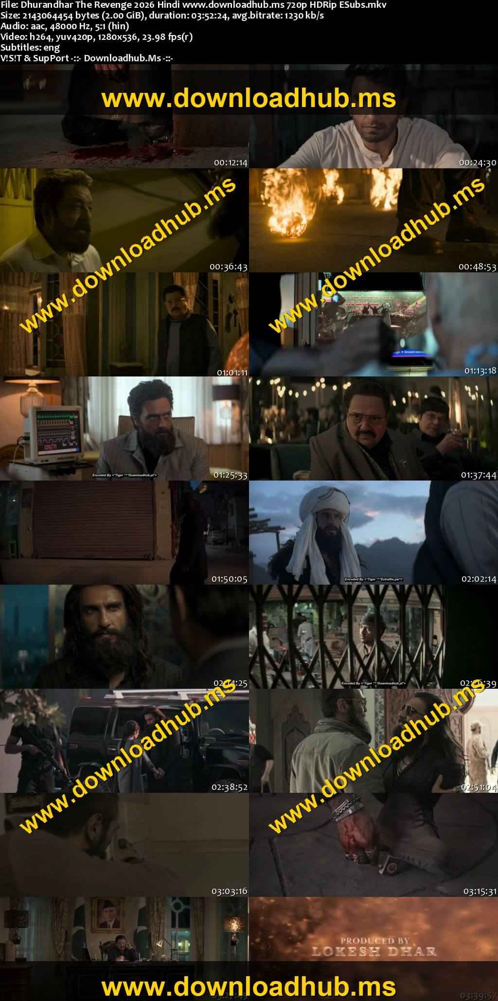 Dhurandhar: The Revenge 2026 Hindi Movie DD5.1 4k 1080p 720p 480p HDRip ESubs x264 HEVC